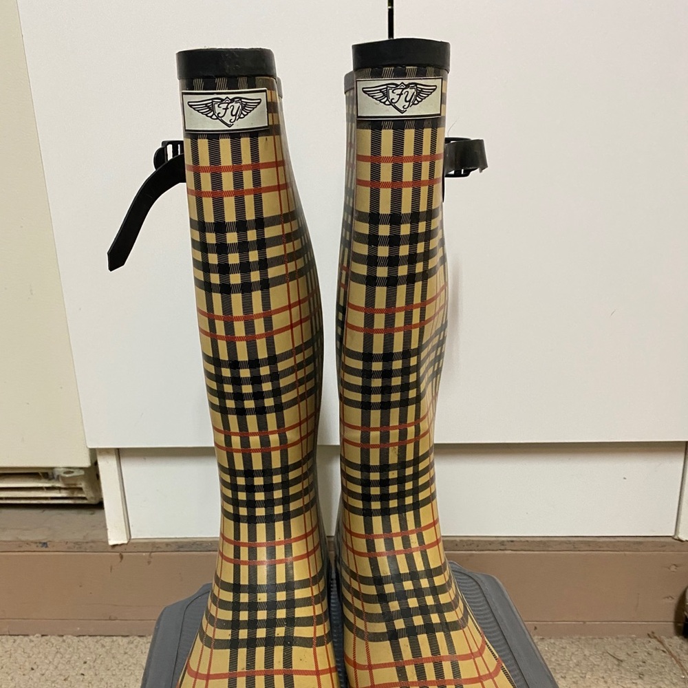Plaid Rainboots